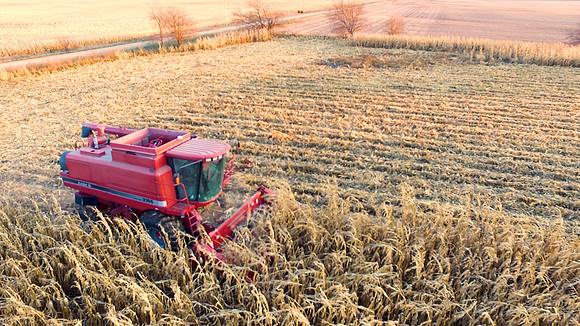 Combine- warm field front